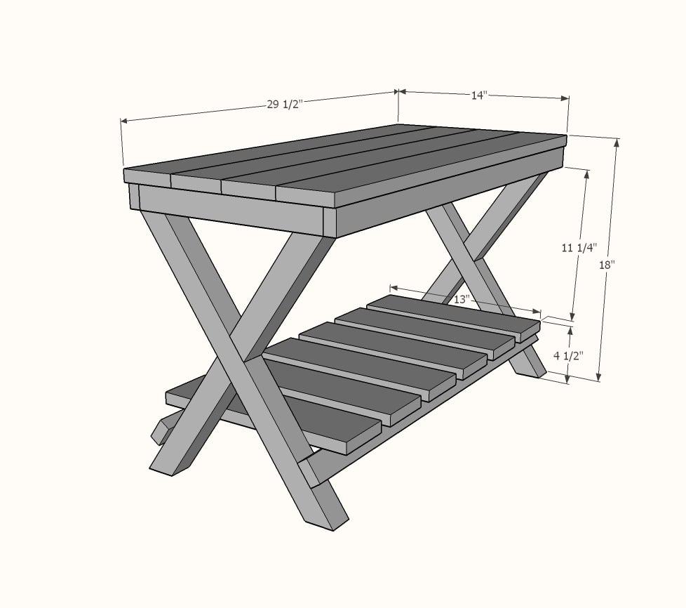 Ana White Upgraded Luggage Rack or Suitcase Stand Benches DIY Projects